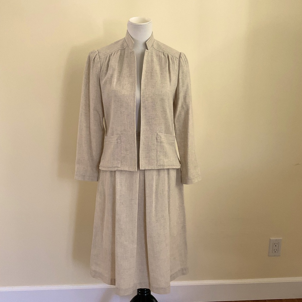 Vintage Lanz Originals Women’s Cream Skirt suit